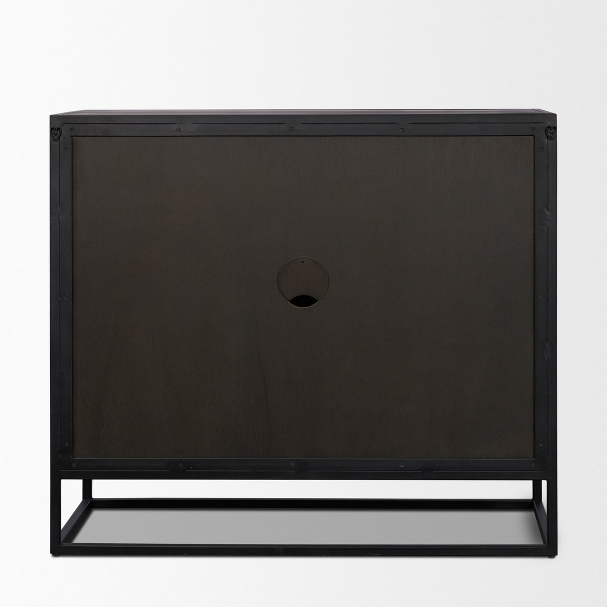 Sloan 40.0W Light Brown W/Black Metal Frame Accent Cabinet from Mercana - Luna Furniture