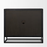 Sloan 40.0W Light Brown W/Black Metal Frame Accent Cabinet from Mercana - Luna Furniture