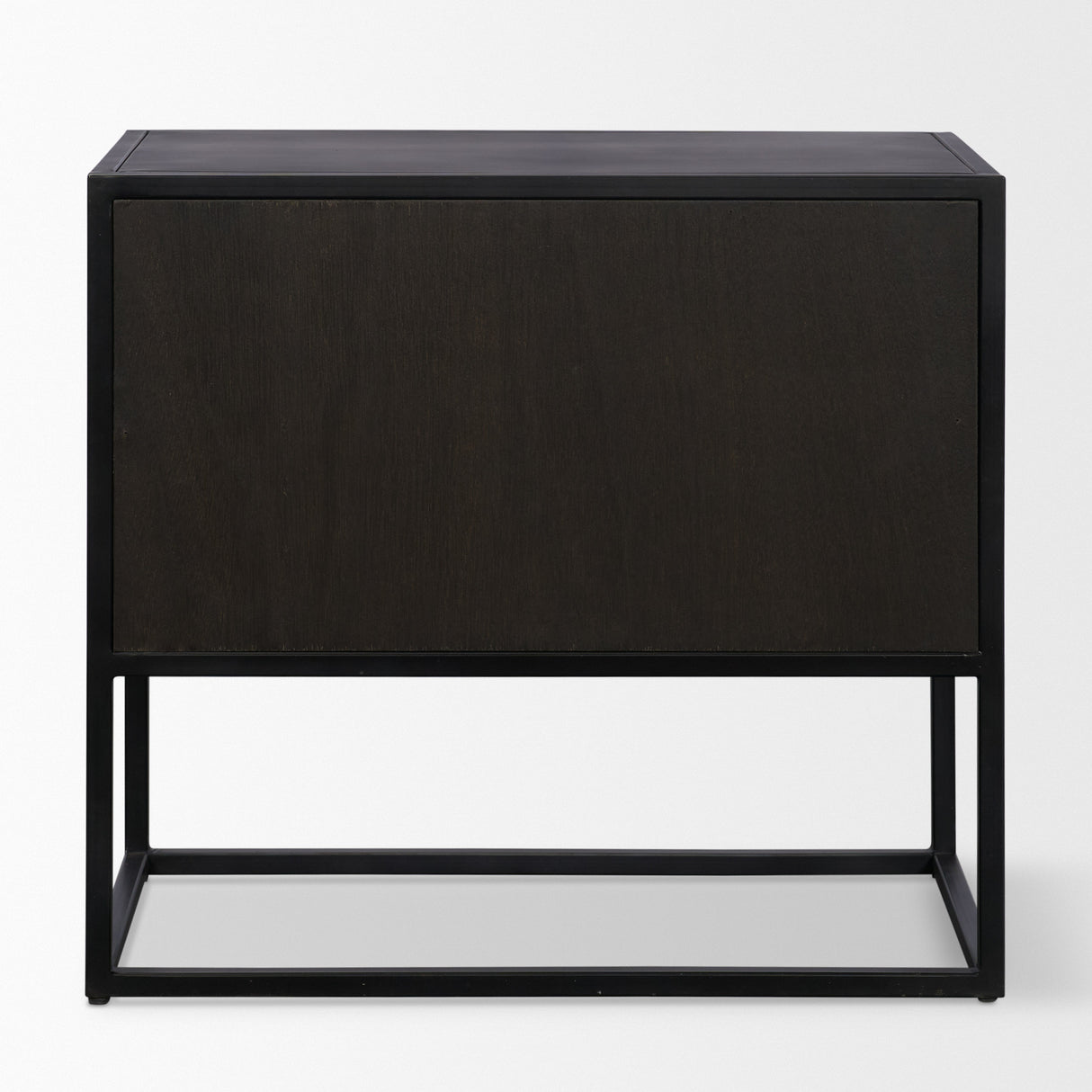 Sloan Light Brown W/ Black Metal Frame Side Table from Mercana - Luna Furniture