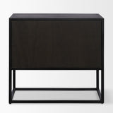 Sloan Light Brown W/ Black Metal Frame Side Table from Mercana - Luna Furniture