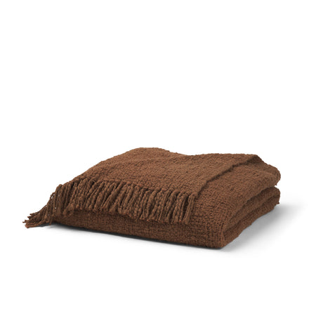 Kambal Mahogany Woven Cotton Throw Blanket from Mercana - Luna Furniture