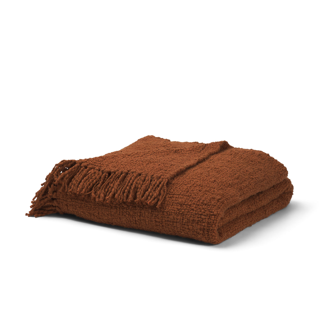 Kambal Copper Rust Woven Cotton Throw Blanket from Mercana - Luna Furniture