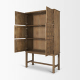 Truss Cool Brown Wood 6 Door Tall Cabinet from Mercana - Luna Furniture