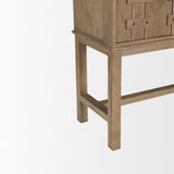 Truss Cool Brown Wood 6 Door Tall Cabinet from Mercana - Luna Furniture