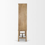 Truss Cool Brown Wood 6 Door Tall Cabinet from Mercana - Luna Furniture
