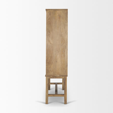 Truss Cool Brown Wood 6 Door Tall Cabinet from Mercana - Luna Furniture