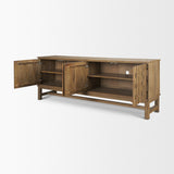 Truss Cool Brown Wood 4 Door Closed Sideboard from Mercana - Luna Furniture