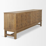 Truss Cool Brown Wood 4 Door Closed Sideboard from Mercana - Luna Furniture