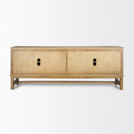 Truss Cool Brown Wood 4 Door Closed Sideboard from Mercana - Luna Furniture