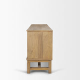Truss Cool Brown Wood 4 Door Closed Sideboard from Mercana - Luna Furniture
