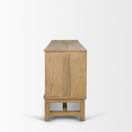 Truss Cool Brown Wood 4 Door Closed Sideboard from Mercana - Luna Furniture