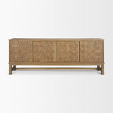 Truss Cool Brown Wood 4 Door Closed Sideboard from Mercana - Luna Furniture