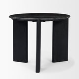 Rumer Black Wood w/ Black Marble Side Table from Mercana - Luna Furniture