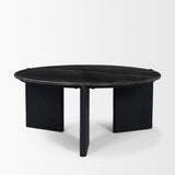 Rumer Black Wood w/ Black Marble Coffee Table from Mercana - Luna Furniture