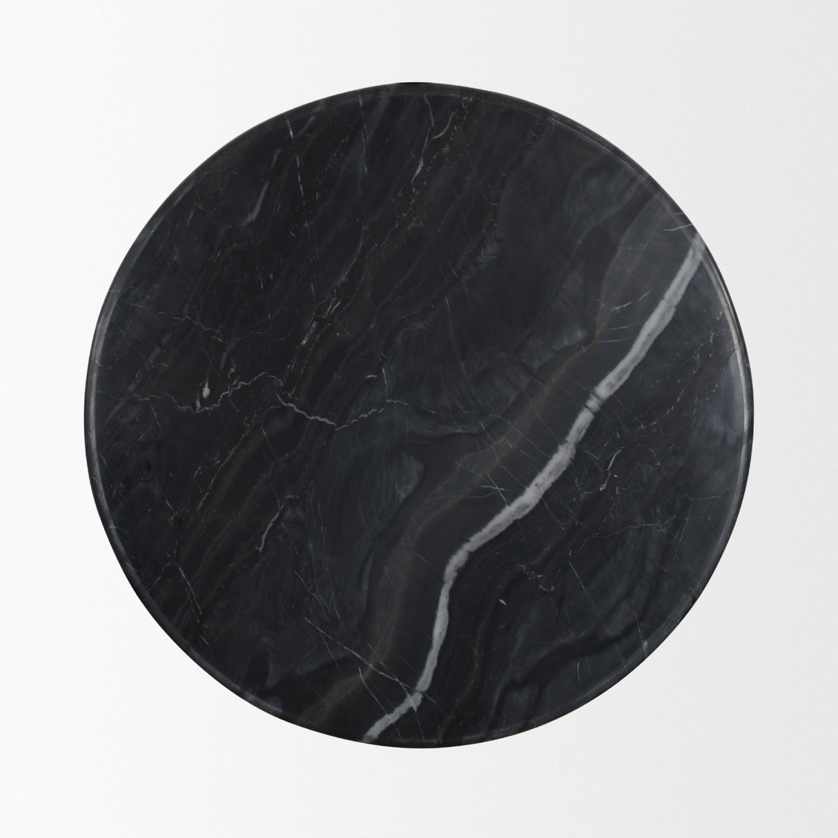 Rumer Black Wood w/ Black Marble Side Table from Mercana - Luna Furniture