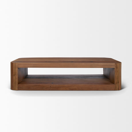 Dunmore Solid Wood Rectangular Open Shelf Coffee Table from Mercana - Luna Furniture