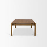 Riven Oak Wood Rectangular Coffee Table from Mercana - Luna Furniture