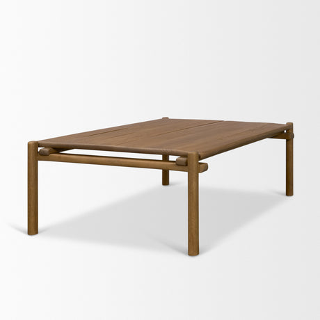 Riven Oak Wood Rectangular Coffee Table from Mercana - Luna Furniture