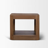 Dunmore Solid Wood Rectangular Open Shelf Side Table from Mercana - Luna Furniture