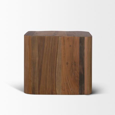 Dunmore Solid Wood Rectangular Open Shelf Side Table from Mercana - Luna Furniture