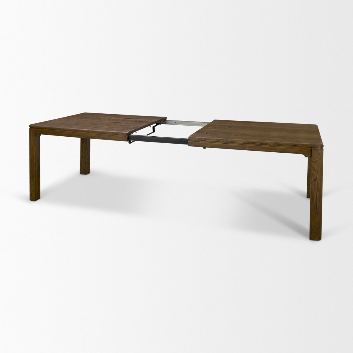 Kendrix 84" Dark Brown Oak Wood Extendable Rectangular Dining Table from Mercana - Luna Furniture