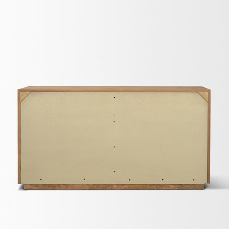 Travona Oak Wood w/ Travertine 6 Drawer Dresser from Mercana - Luna Furniture