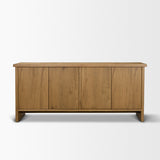 Alcott Brown Wood 4 Door Closed Sideboard from Mercana - Luna Furniture