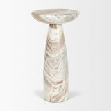 Bellancia Rosa Pink Marble Pedestal Side Table from Mercana - Luna Furniture