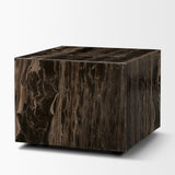 Quadra 20" Solid Cappuccino Marble Square Coffee Table from Mercana - Luna Furniture