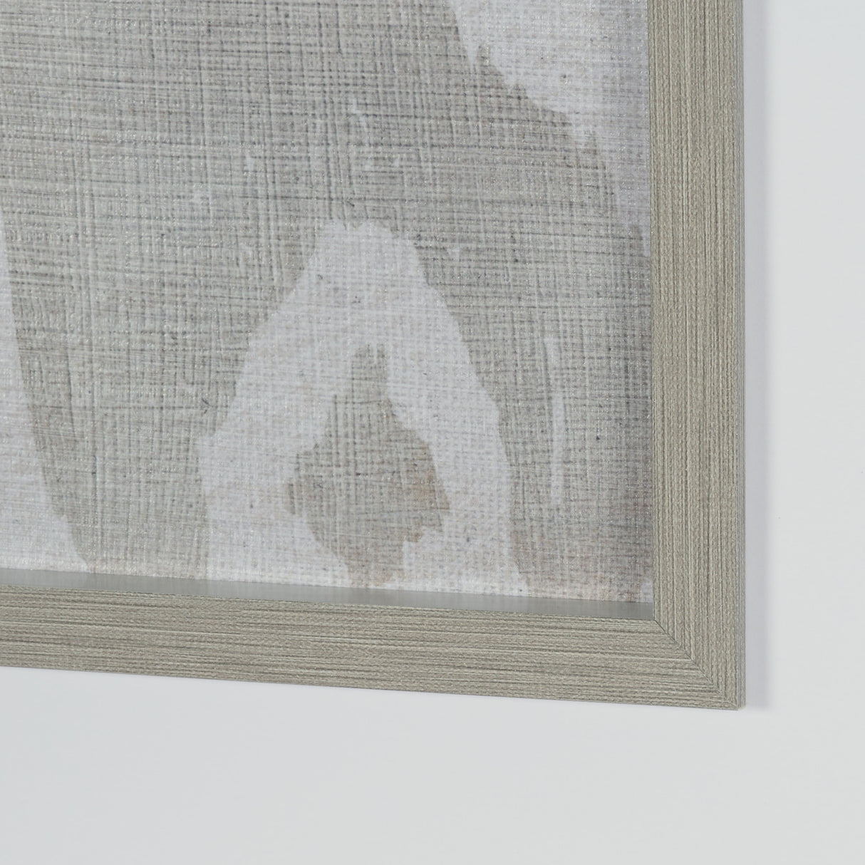 Shadow Ikat V by Chariklia Zarris a Hand Embellished Textured Framed Art Print Matted under Glass from Mercana - Luna Furniture