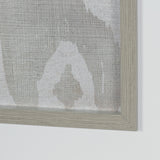 Shadow Ikat V by Chariklia Zarris a Hand Embellished Textured Framed Art Print Matted under Glass from Mercana - Luna Furniture