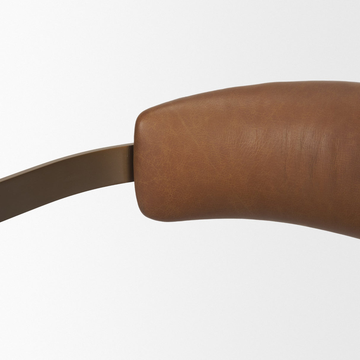 Hollyfield I Brown Leather Seat Gold Iron Frame Dining Chair from Mercana - Luna Furniture
