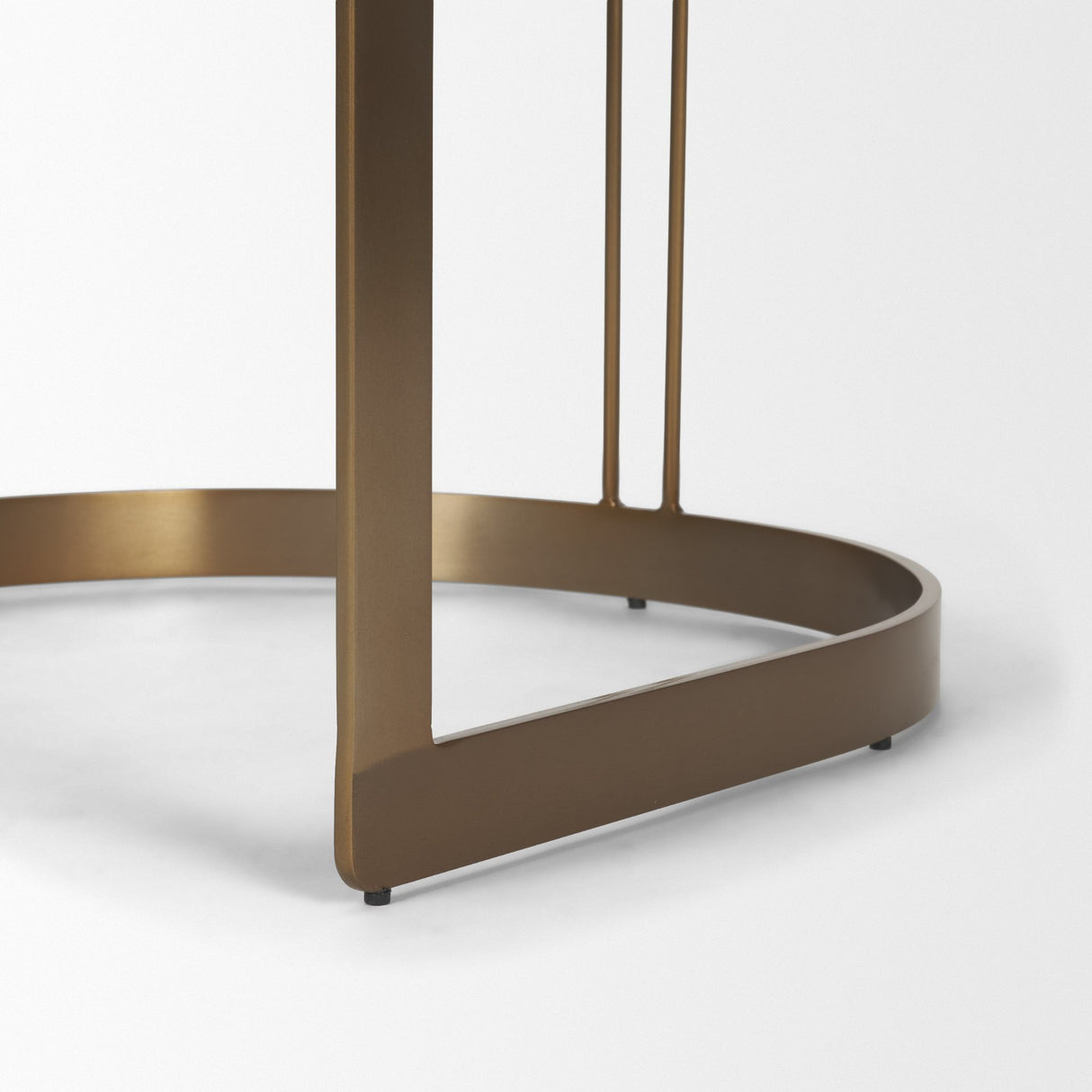 Hollyfield I Brown Leather Seat Gold Iron Frame Dining Chair from Mercana - Luna Furniture