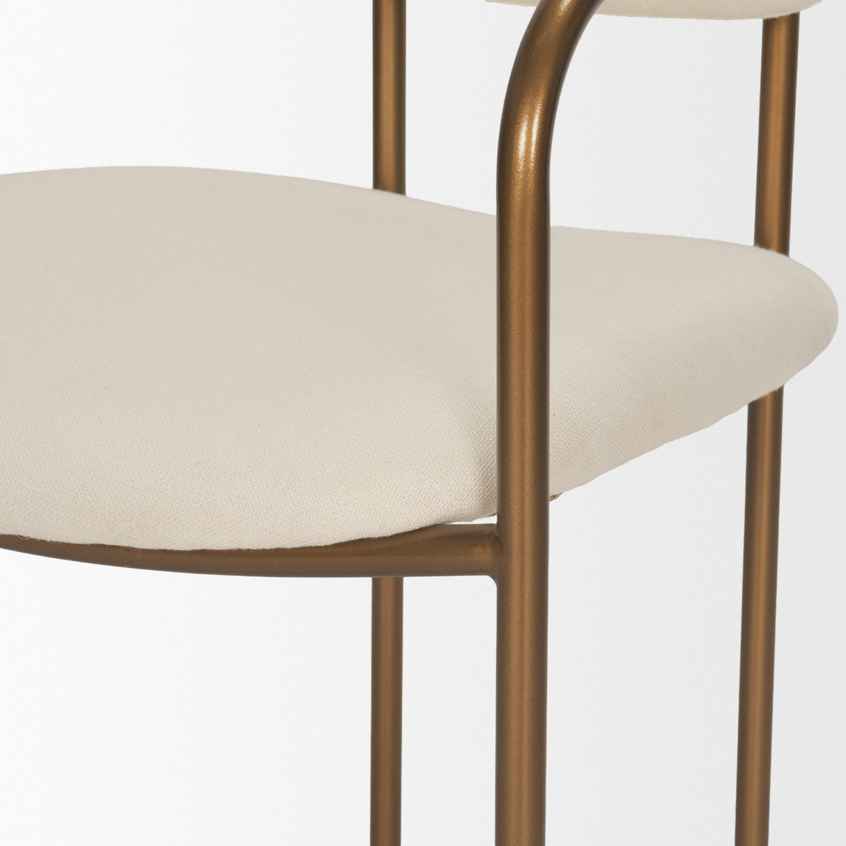 Parker I Cream Fabric Seat Gold Metal Frame Dining Chair, Set of 2 from Mercana - Luna Furniture