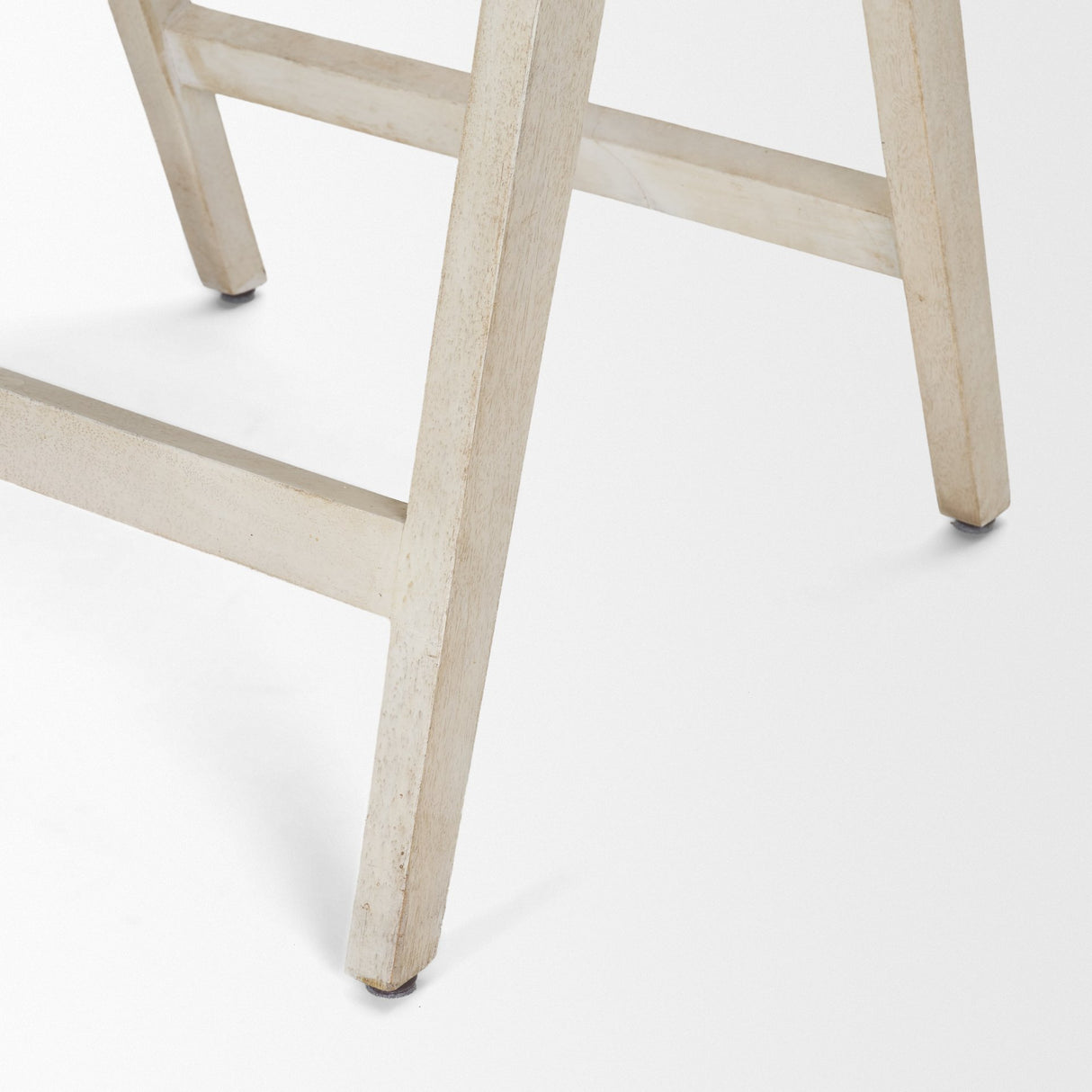 Tabitha 26.75" Seat Height Beige Fabric/Rattan Seat Blonde Wood Frame Counter Stool from Mercana - Luna Furniture