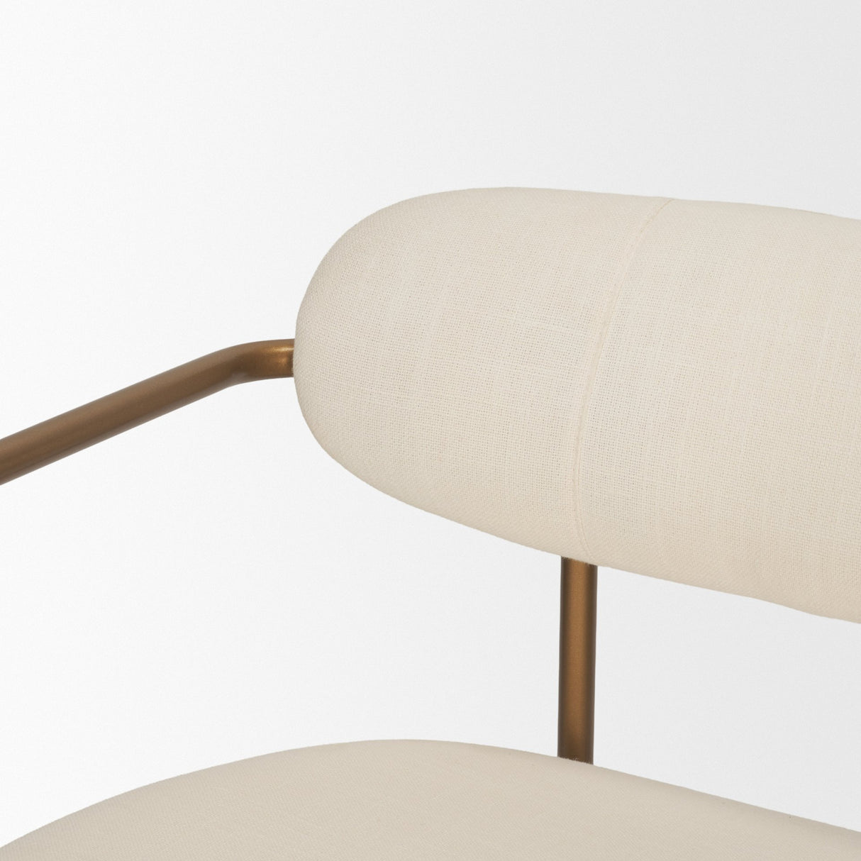 Parker Cream Fabric Seat Gold Metal Counter Stool from Mercana - Luna Furniture