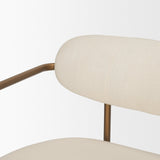 Parker Cream Fabric Seat Gold Metal Counter Stool from Mercana - Luna Furniture