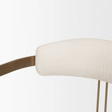 Hollyfield II Cream Fabric Seat W/ Gold Iron Frame Dining Chair from Mercana - Luna Furniture