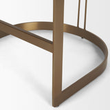 Hollyfield II Cream Fabric Seat W/ Gold Metal Base Counter Stool from Mercana - Luna Furniture