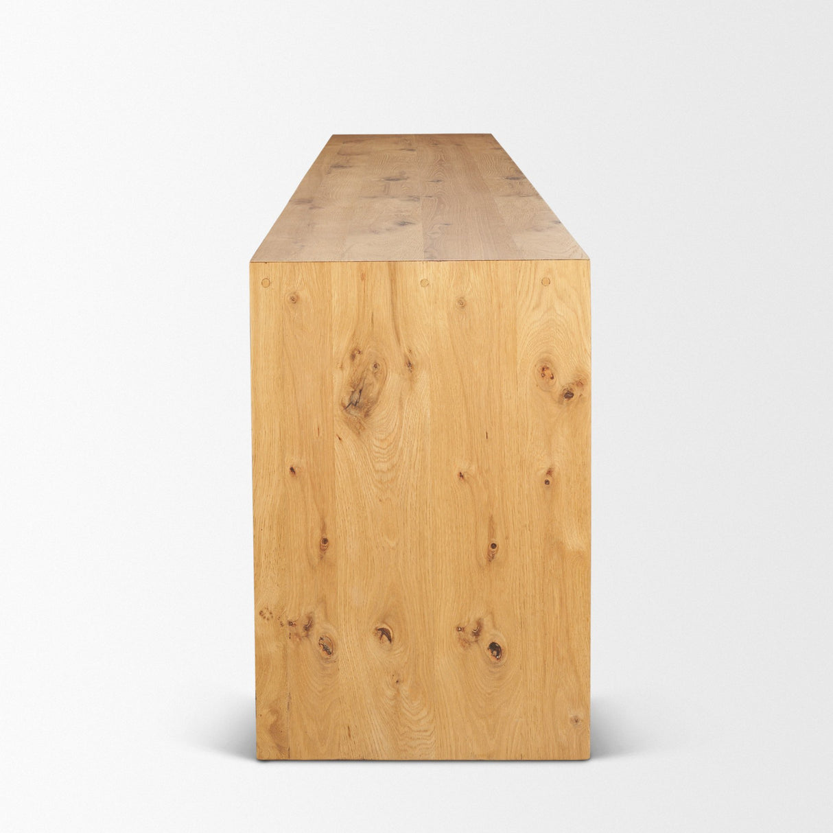 Belford 94" Light Brown Oak Wood Media Console from Mercana - Luna Furniture