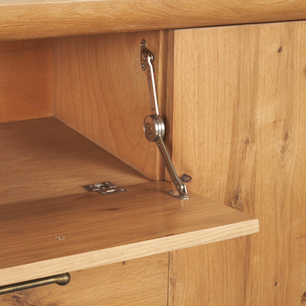 Belford 94" Light Brown Oak Wood Media Console from Mercana - Luna Furniture