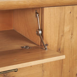 Belford 94" Light Brown Oak Wood Media Console from Mercana - Luna Furniture