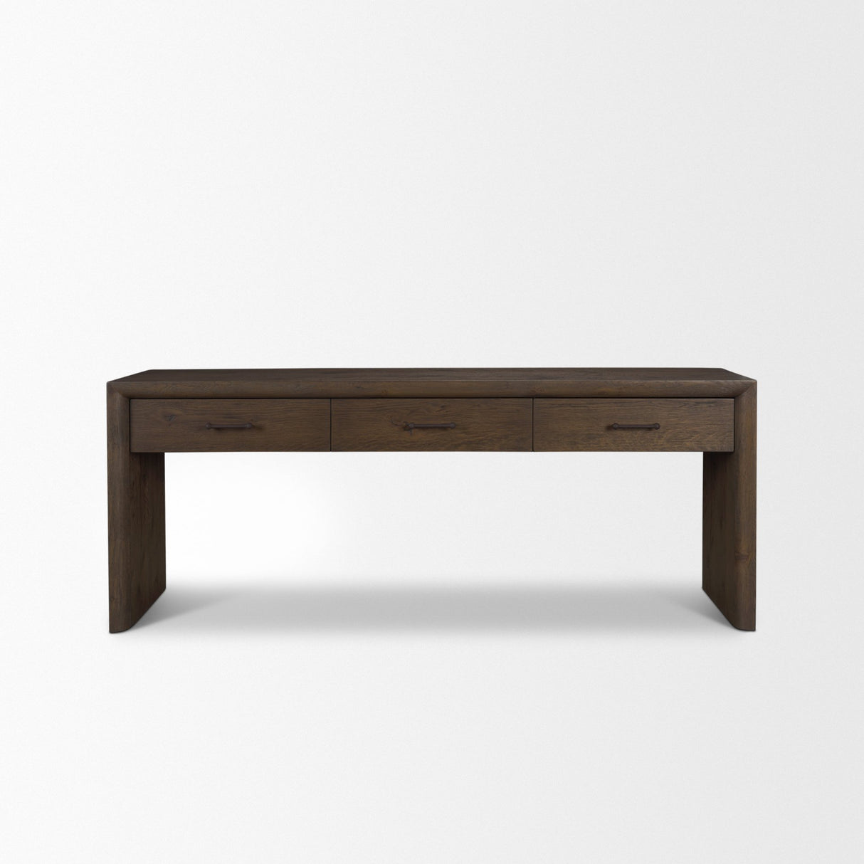 Belford 72" Dark Brown Oak Wood Console Table from Mercana - Luna Furniture