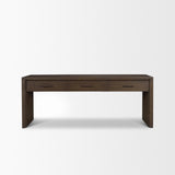 Belford 72" Dark Brown Oak Wood Console Table from Mercana - Luna Furniture