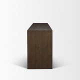 Belford 72" Dark Brown Oak Wood Console Table from Mercana - Luna Furniture