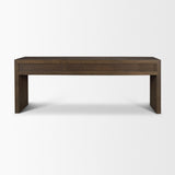 Belford 72" Dark Brown Oak Wood Console Table from Mercana - Luna Furniture