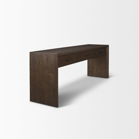 Belford 72" Dark Brown Oak Wood Console Table from Mercana - Luna Furniture