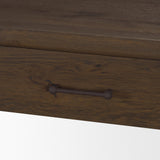 Belford 72" Dark Brown Oak Wood Console Table from Mercana - Luna Furniture