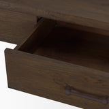 Belford 72" Dark Brown Oak Wood Console Table from Mercana - Luna Furniture