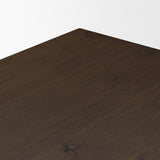 Belford 3-Drawer Dark Brown Oak Wood Closed Nightstand from Mercana - Luna Furniture